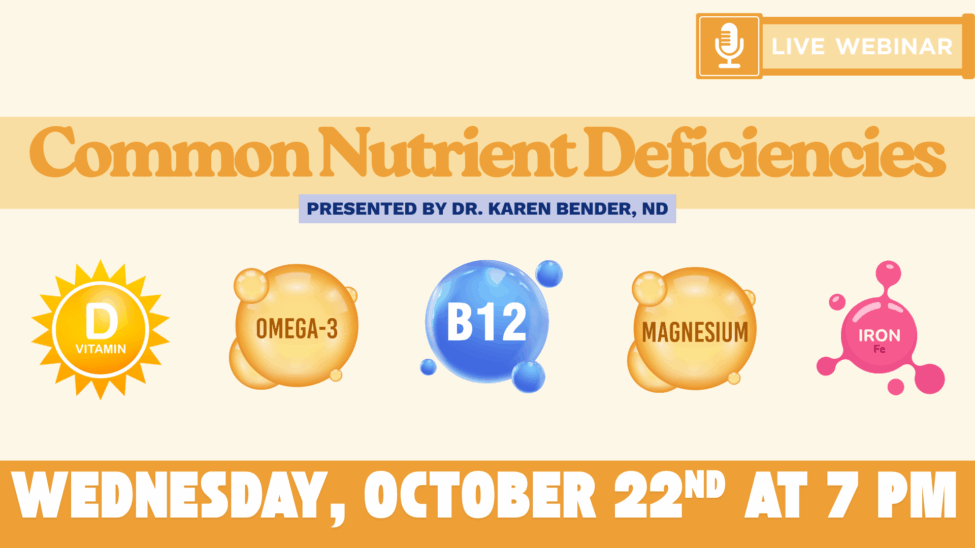 Common Nutrient Deficiencies Free Webinar on October 22nd
